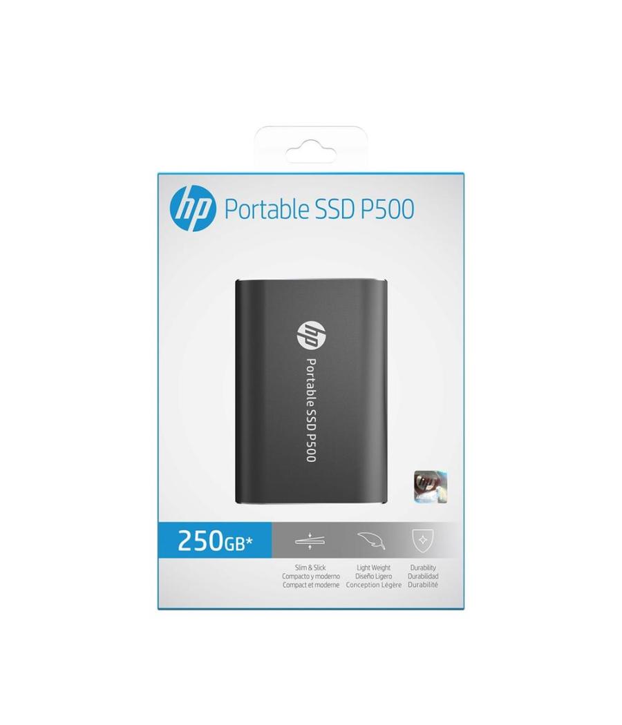 Disco duro externo ssd hp p500 250gb usb tipo c negro