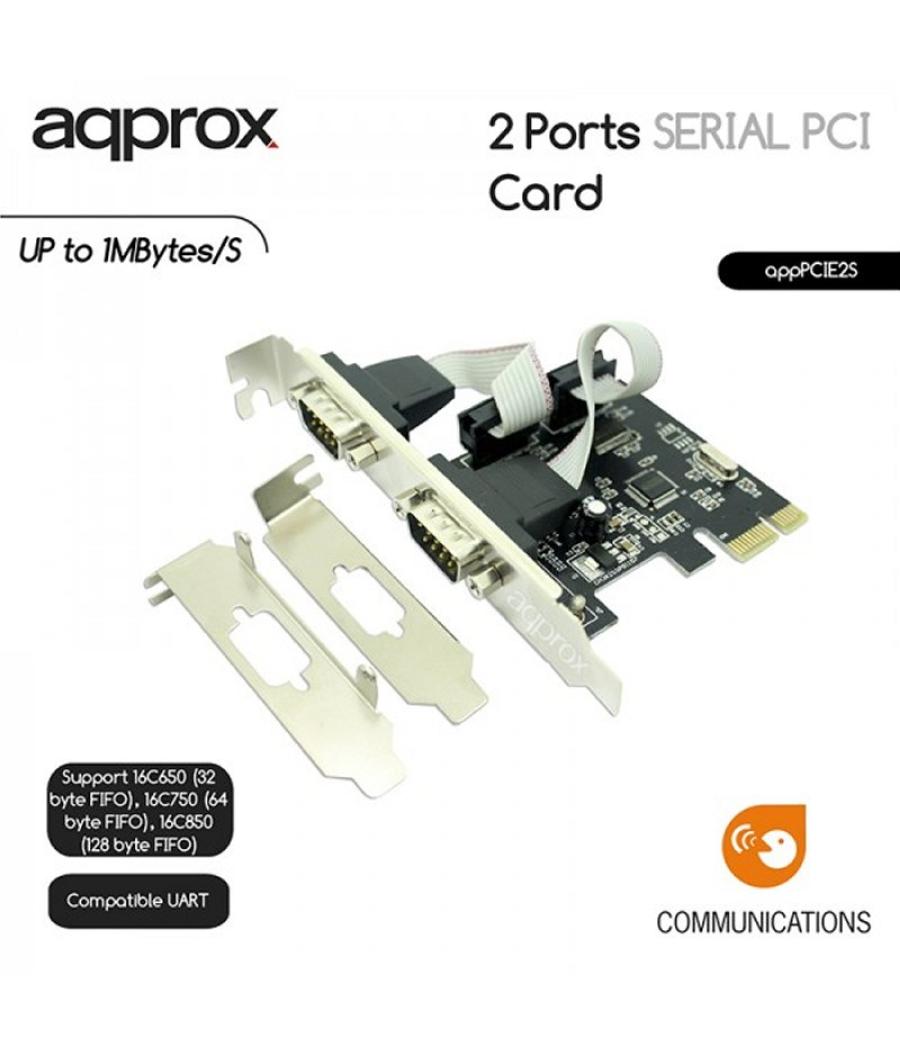 Approx! apppcie2s tarj. cont. 2 serie pci-e lp&hp