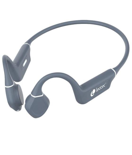 Auriculares inalámbricos deportivos de conducción ósea leotec osea kuri/ con micrófono/ bluetooth/ grises