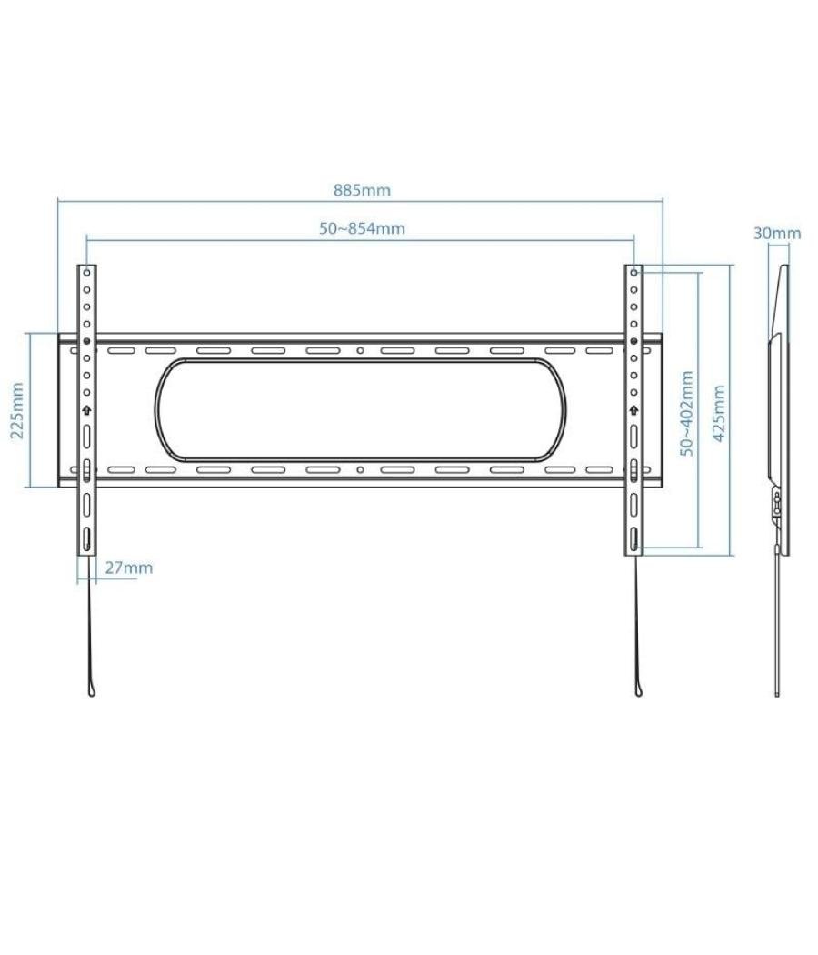 Soporte de pared tooq lp1090f-b para tv de 43-90'/ hasta 80kg