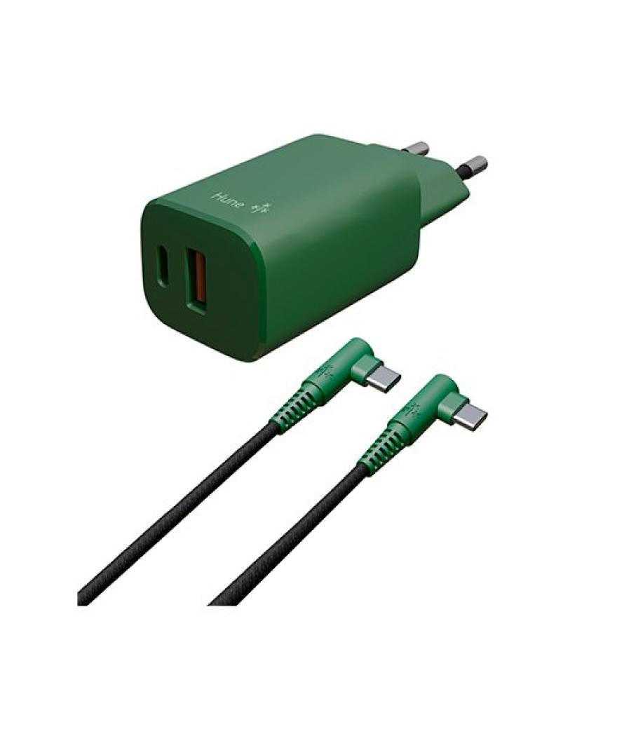 Cargador dual hune eco 20w cable tipo c lightning