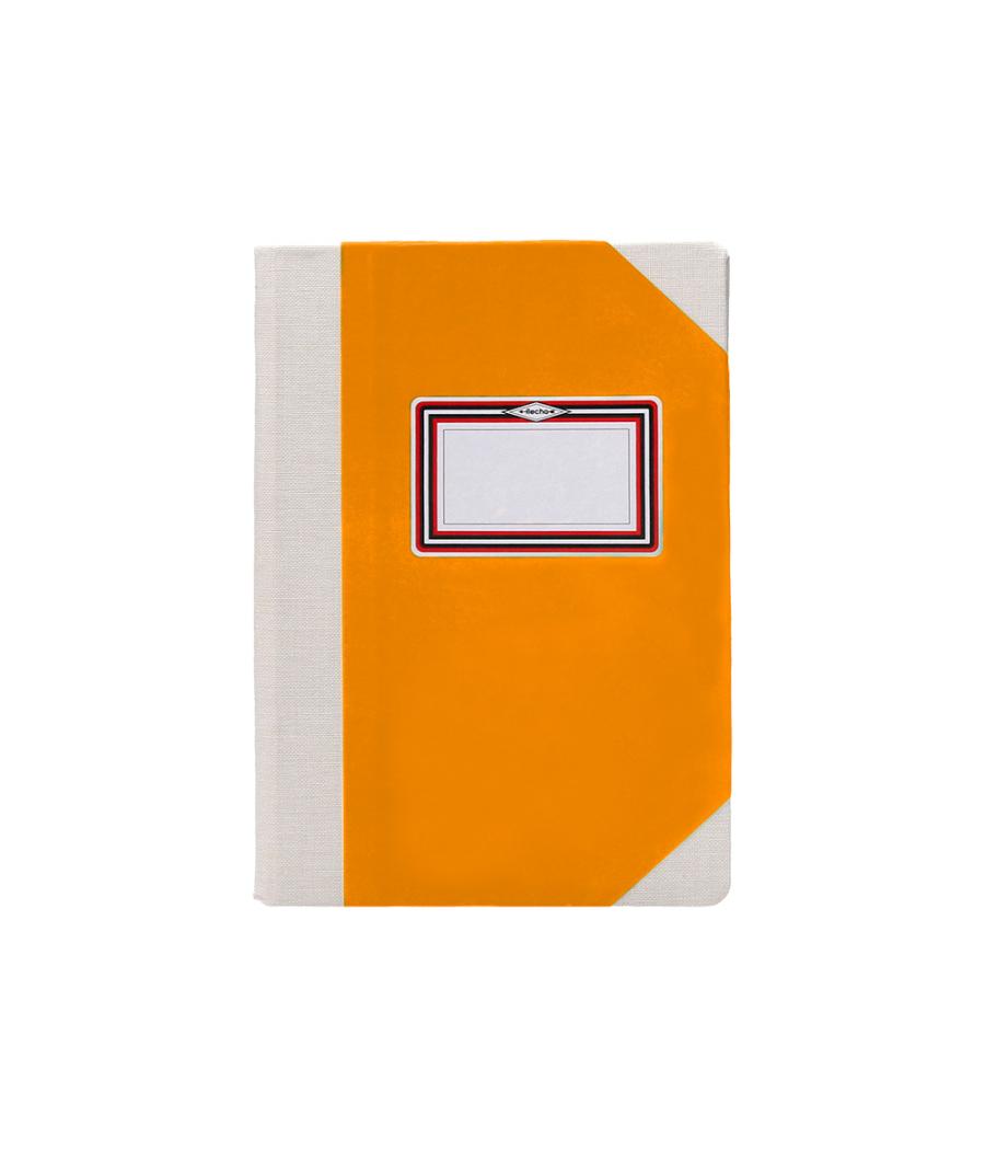 Libro cartóne cosido fernandes flecha din a6+ rayado horizontal 50 hojas 100 gr naranja