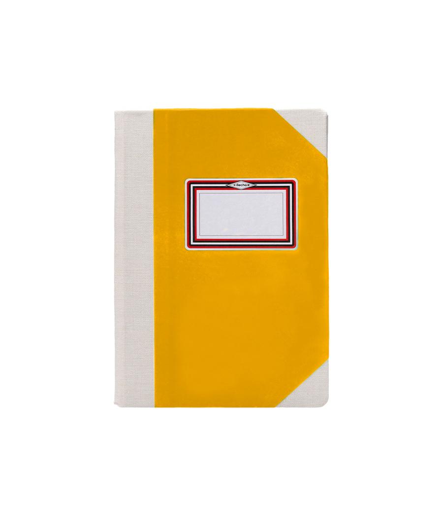 Libro cartóne cosido fernandes flecha din a6+ rayado horizontal 50 hojas 100 gr amarillo