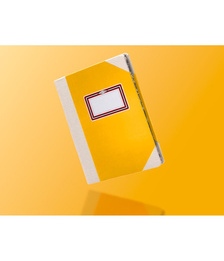 Libro cartóne cosido fernandes flecha din a5+ rayado horizontal 50 hojas 100 gr amarillo