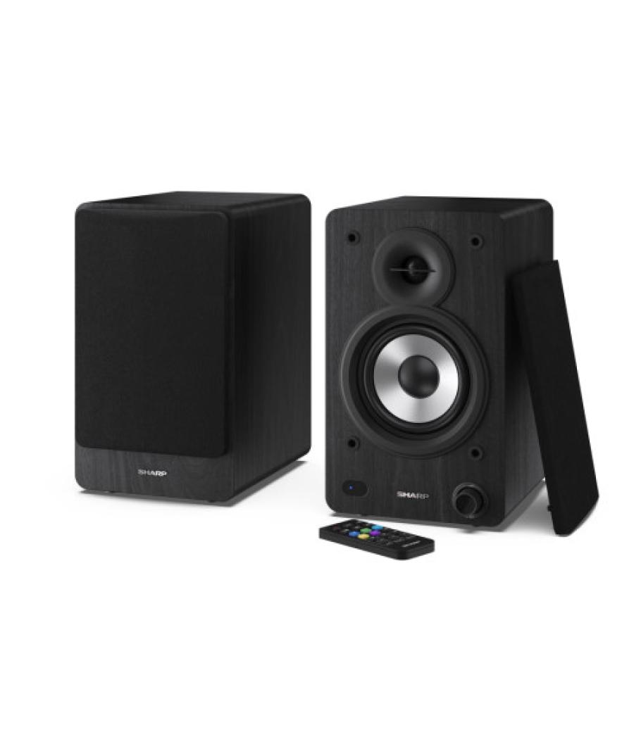 Sharp bookshelf speakers de 2 vías negro inalámbrico y alámbrico 60 w