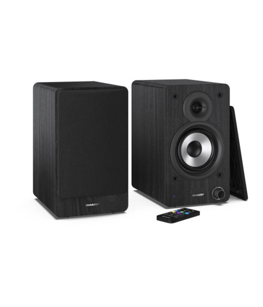 Sharp bookshelf speakers de 2 vías negro inalámbrico y alámbrico 60 w