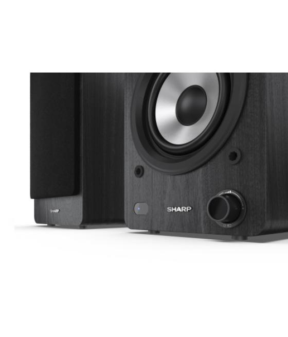 Sharp bookshelf speakers de 2 vías negro inalámbrico y alámbrico 60 w