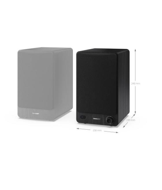 Sharp bookshelf speakers de 2 vías negro inalámbrico y alámbrico 60 w