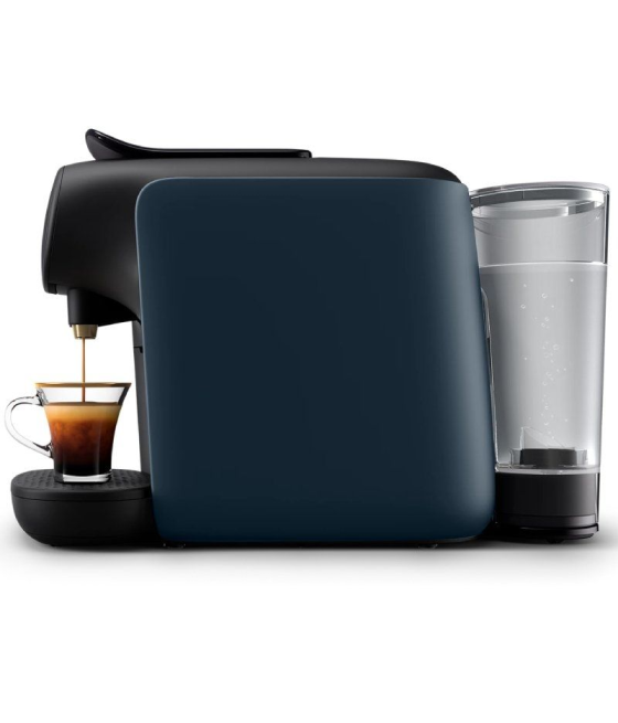 Cafetera de cápsulas philips l'or barista sublime lm 9012/40/ compatible cápsulas nespresso y l'or/ azul y negra