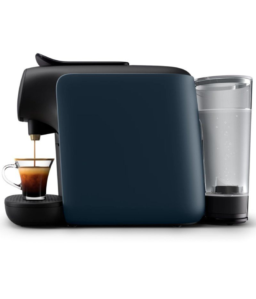 Cafetera de cápsulas philips l'or barista sublime lm 9012/40/ compatible cápsulas nespresso y l'or/ azul y negra