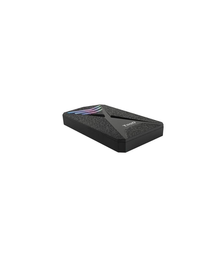 TooQ TQE-2550RGB caja para disco duro externo Carcasa de disco duro/SSD Negro 2.5" - Imagen 1