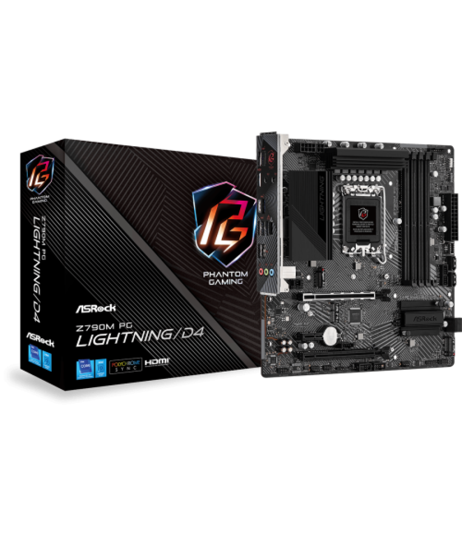 Asrock z790m pg lightning/d4 intel z790 lga 1700 micro atx