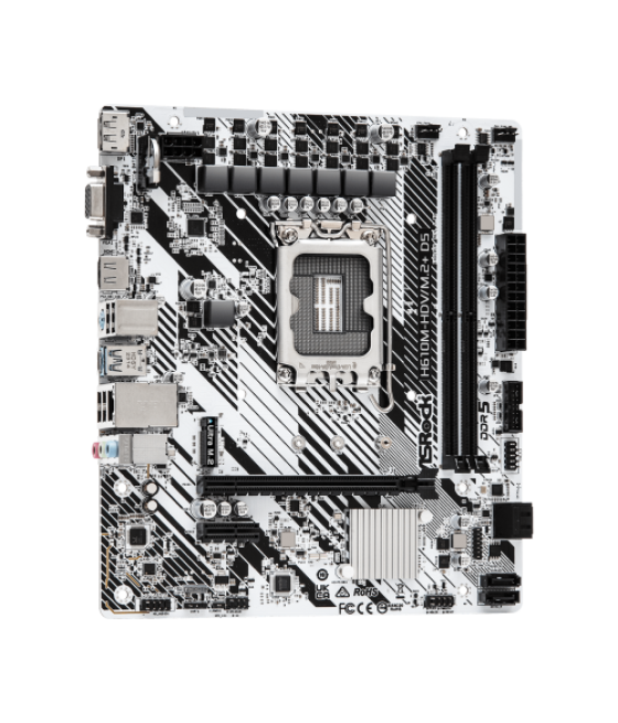 Asrock h610m-hdv/m.2+ d5 intel h610 lga 1700 micro atx