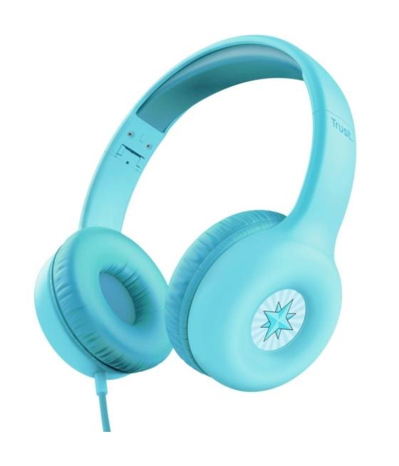 Auriculares infantiles trust nouna kids/ con micrófono/ azules