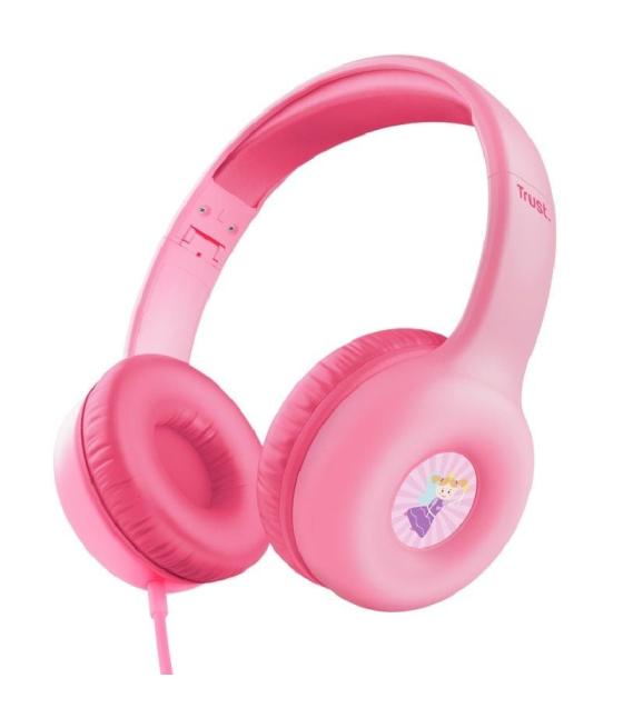 Auriculares infantiles trust nouna kids/ con micrófono/ rosas