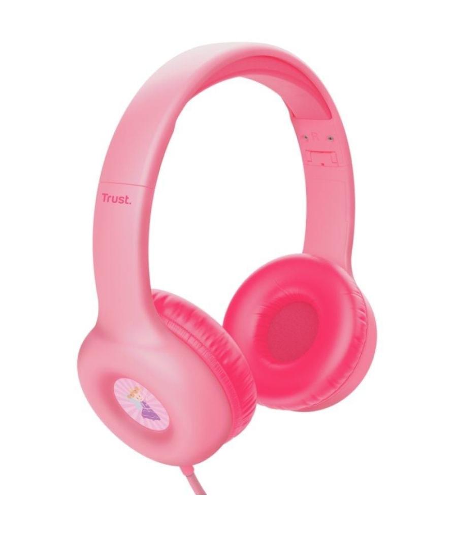 Auriculares infantiles trust nouna kids/ con micrófono/ rosas