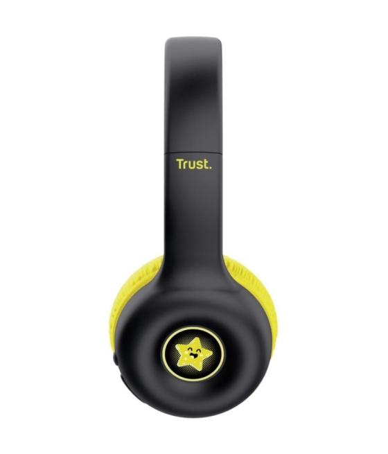 Auriculares infantiles inalámbricos trust nouna kids/ con micrófono/ negros