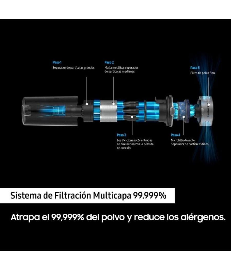 Aspirador escoba con batería samsung jet 65 pet/ 150w/ autonomía 40 min