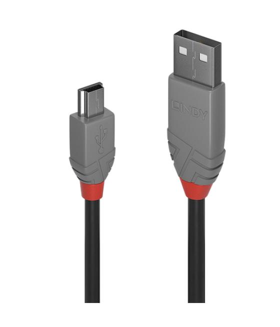 Lindy 36724 cable USB 3 m USB 2.0 USB A Mini-USB B Negro