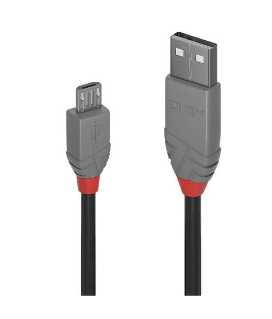 Lindy 36735 cable USB 5 m USB 2.0 USB A Micro-USB B Negro, Gris