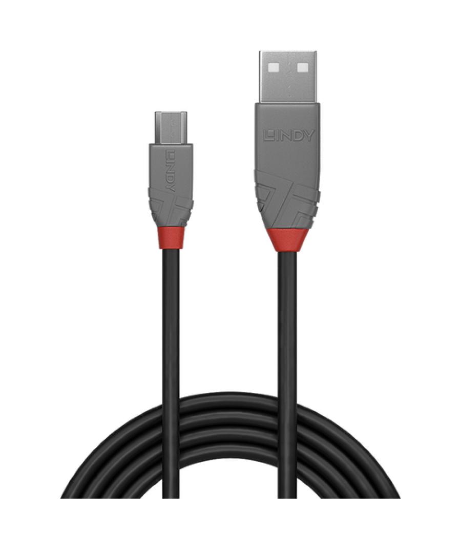 Lindy 36735 cable USB 5 m USB 2.0 USB A Micro-USB B Negro, Gris