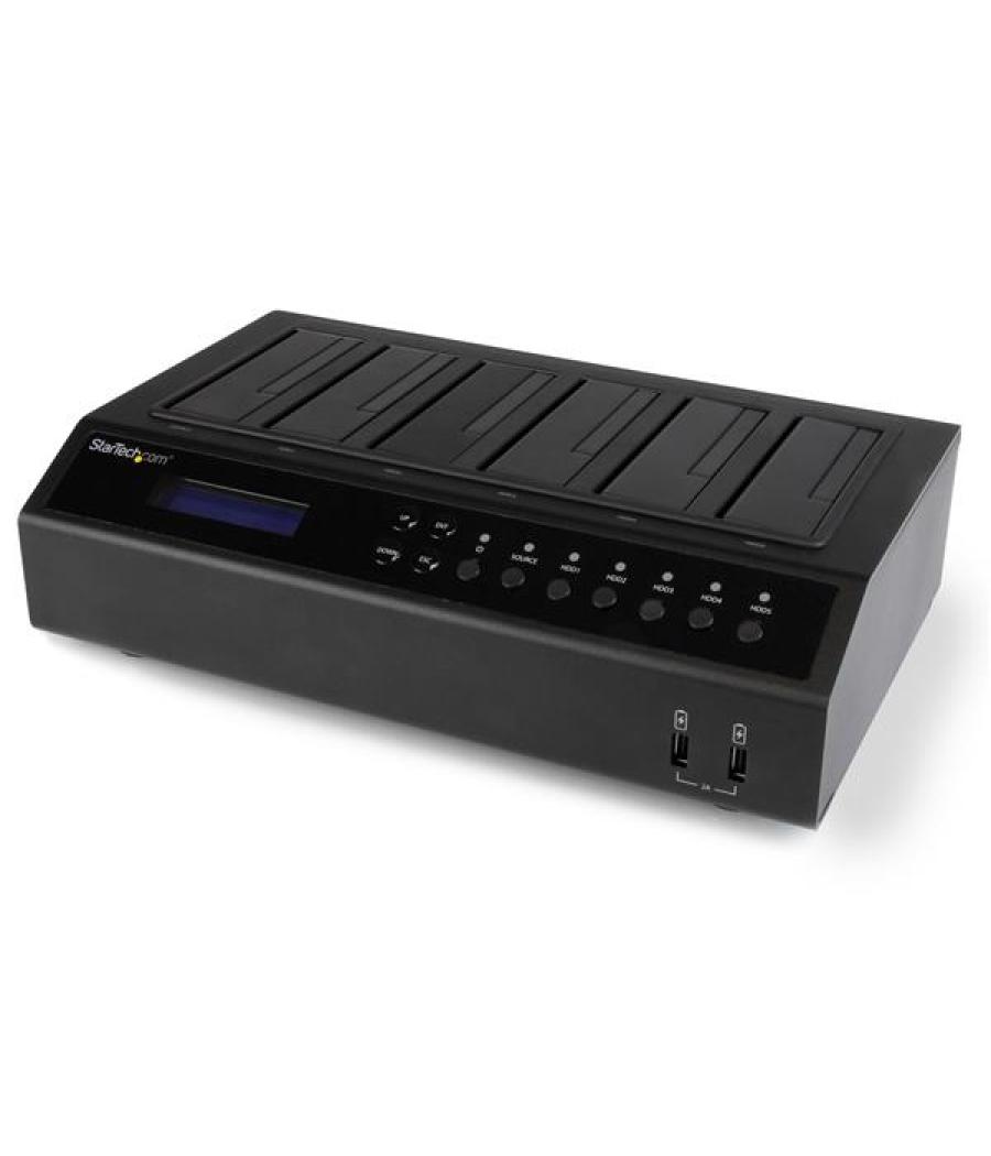 StarTech.com Base Dock USB 3.0 y eSATA Duplicador de Discos Duros con 6 Bahías SATA - Clonador y Borrador de Discos Duros 1:5