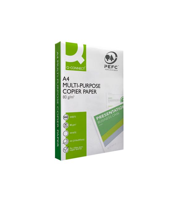 Papel fotocopiadora q-connect economy din a4 80 gramos paquete de 500 hojas
