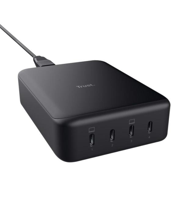 Cargador de sobremesa trust maxo/ 4xusb tipo-c/ 240w/ compatible con portátiles