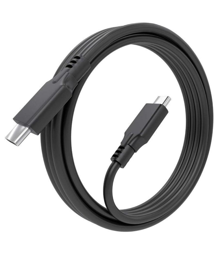 Cable usb 3.2 tipo-c aisens a107-0874 20gbps 5a 100w/ usb tipo-c macho - usb tipo-c macho/ hasta 100w/ 2m/ gris