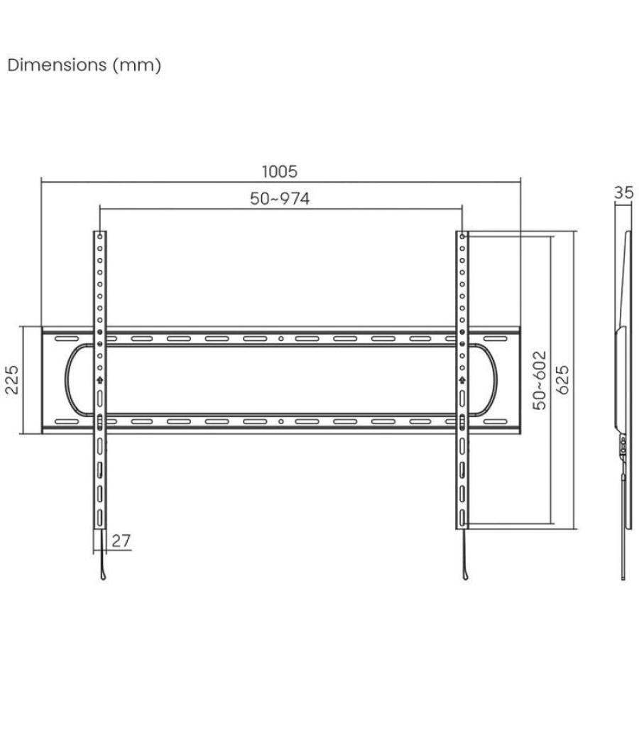 Soporte de pared aisens wt120f-293 para tv de 60-120'/ hasta 160kg