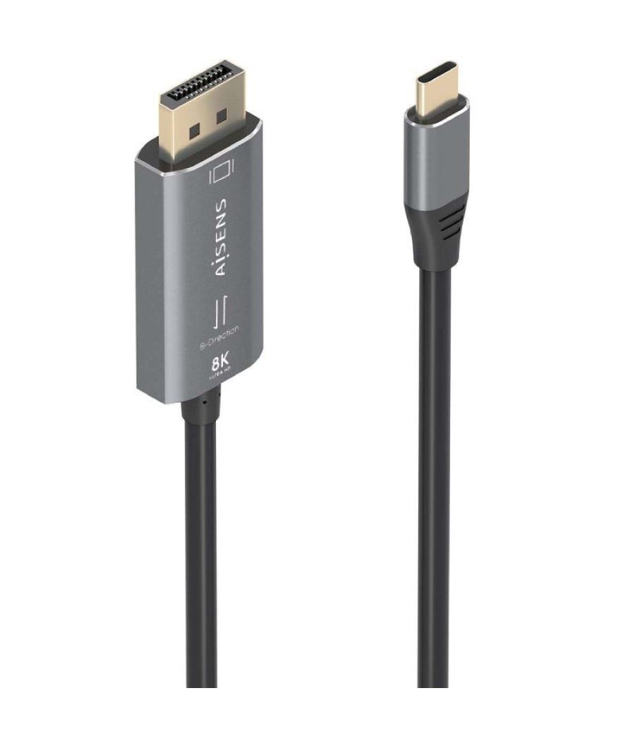 Cable conversor aisens a109-0880/ usb tipo-c macho - displayport macho/ 1.8m/ negro