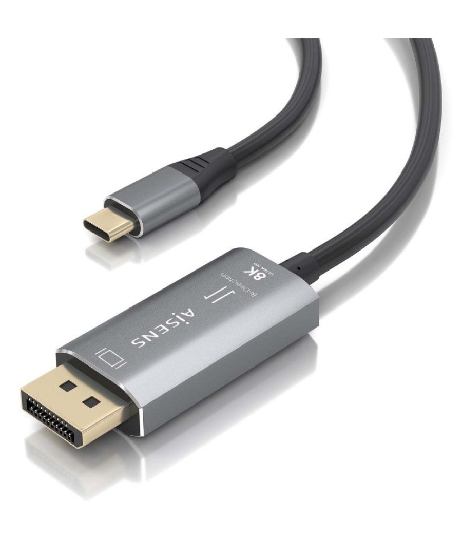 Cable conversor aisens a109-0880/ usb tipo-c macho - displayport macho/ 1.8m/ negro