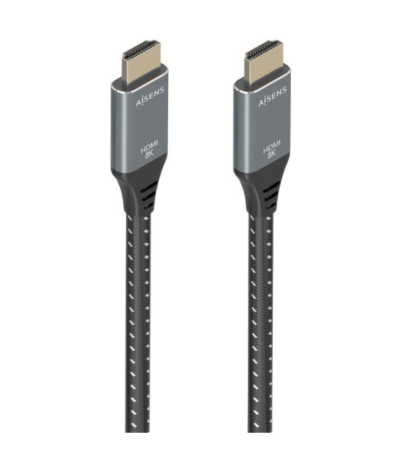 Cable hdmi 2.1 8k aisens a150-0876/ hdmi macho - hdmi macho/ 5m/ gris y negro