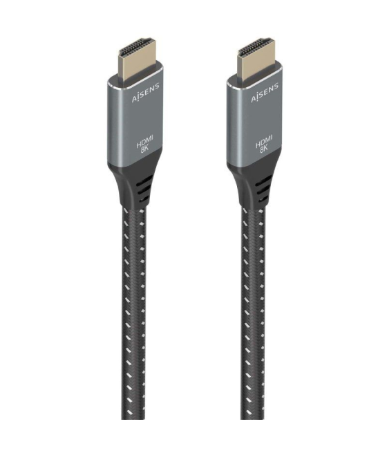 Cable hdmi 2.1 8k aisens a150-0878/ hdmi macho - hdmi macho/ 10m/ gris y negro