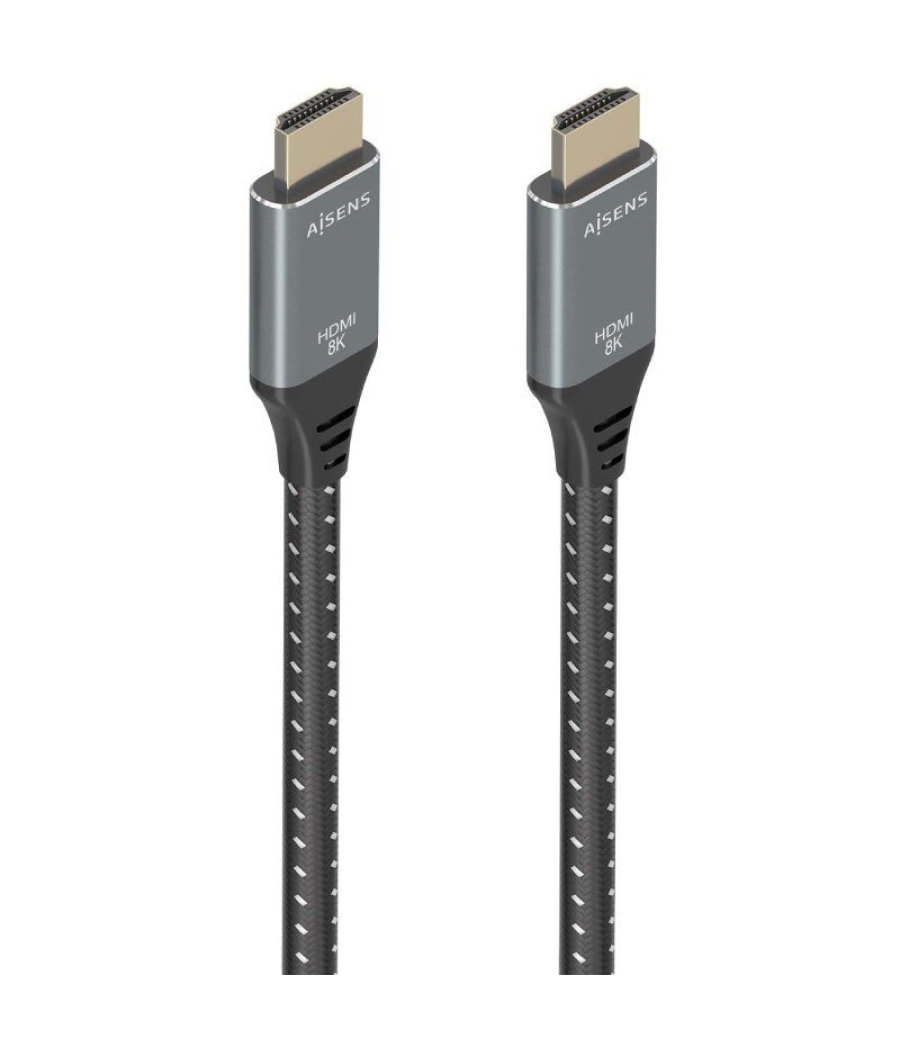 Cable hdmi 2.1 8k aisens a150-0878/ hdmi macho - hdmi macho/ 10m/ gris y negro