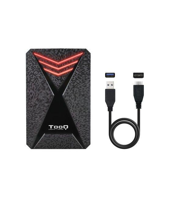 TooQ TQE-2550RGB caja para disco duro externo Carcasa de disco duro/SSD Negro 2.5" - Imagen 5