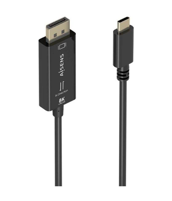 Cable conversor aisens a109-0879/ usb tipo-c macho - displayport macho/ 1.8m/ negro