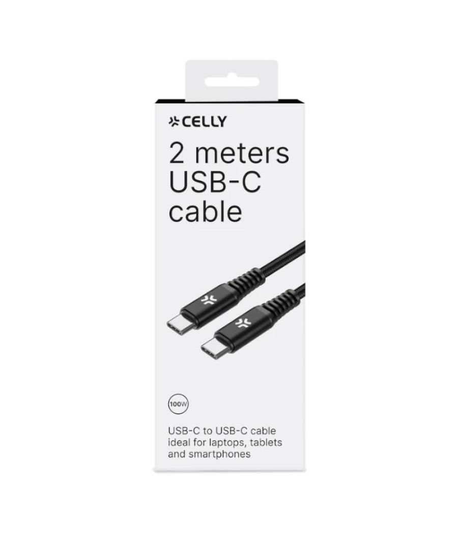 Celly cable usb-c a usb-c 100w