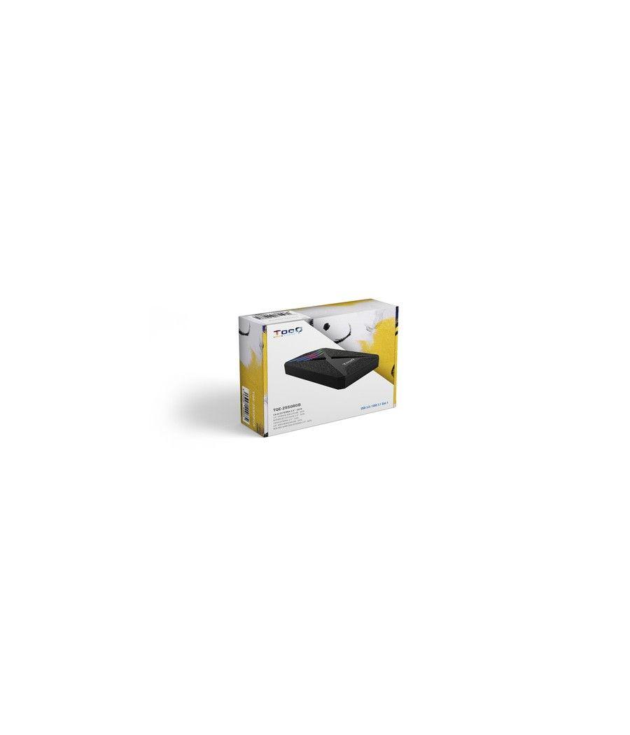 TooQ TQE-2550RGB caja para disco duro externo Carcasa de disco duro/SSD Negro 2.5" - Imagen 6