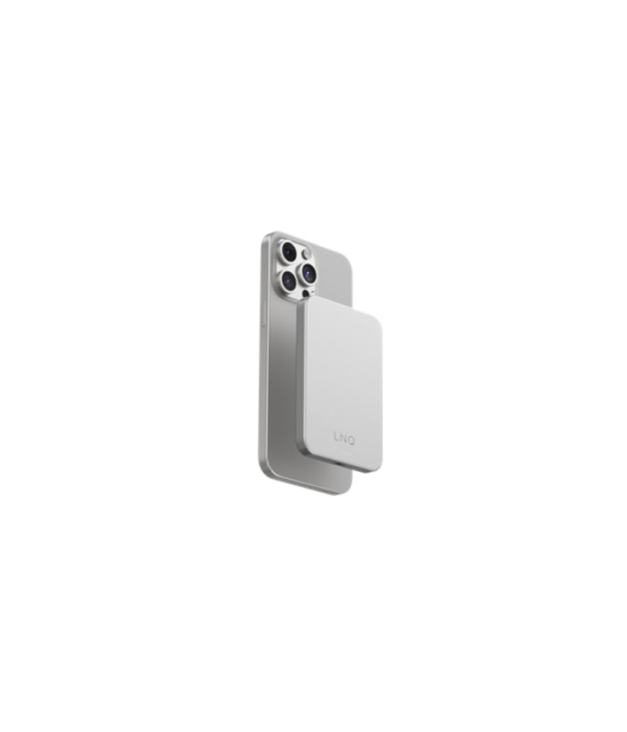 Power bank magnetica wireless 5000mah plata linq