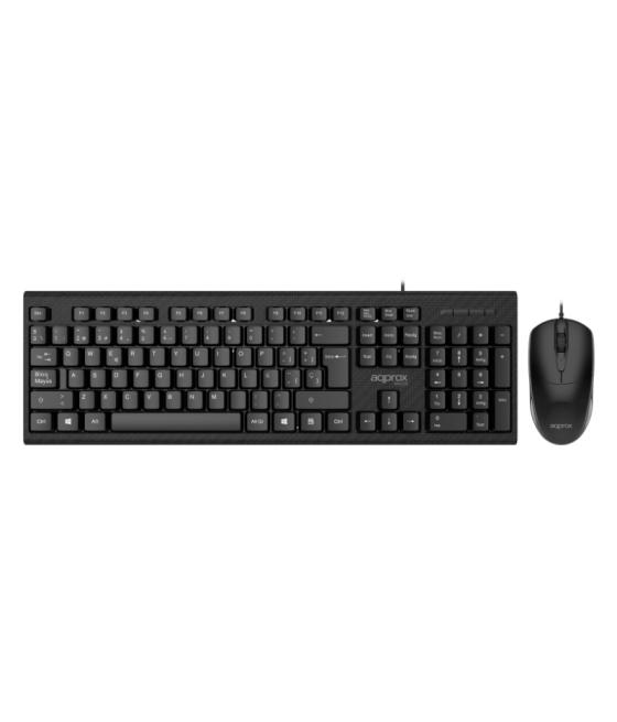 Teclado + raton optico mx235 negro approx