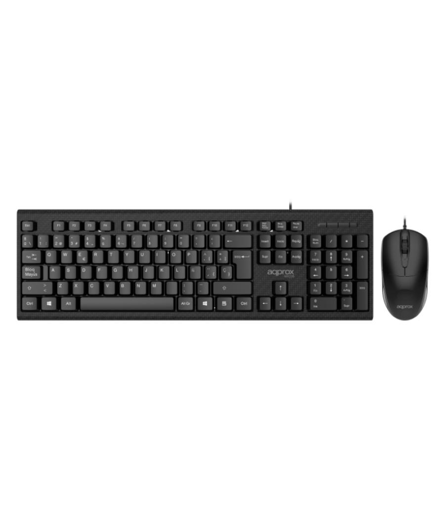 Teclado + raton optico mx235 negro approx