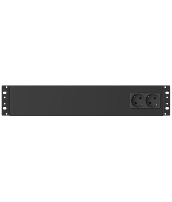 Unidad de distribución para alimentación phasak compact 800 va/ 9a/ 8x schuko/ formato rack 2u