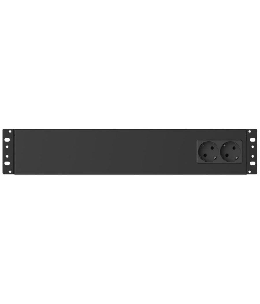 Unidad de distribución para alimentación phasak compact 800 va/ 9a/ 8x schuko/ formato rack 2u