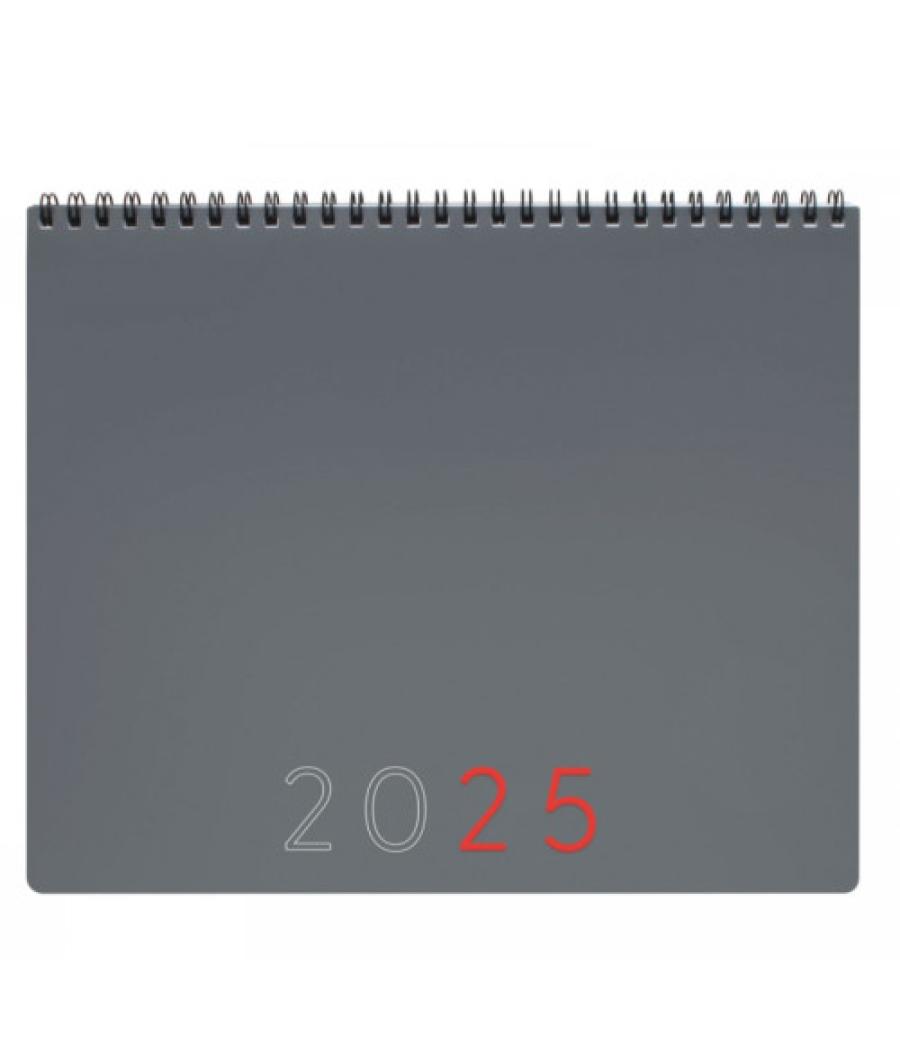 Planificador 2025 mes vertical+notas 250x200mm gris internacional finocam 625505025