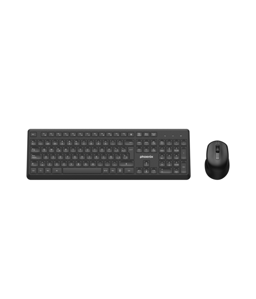 Phoenix combo teclado + ratón inalámbrico con receptor usb 1600dpi