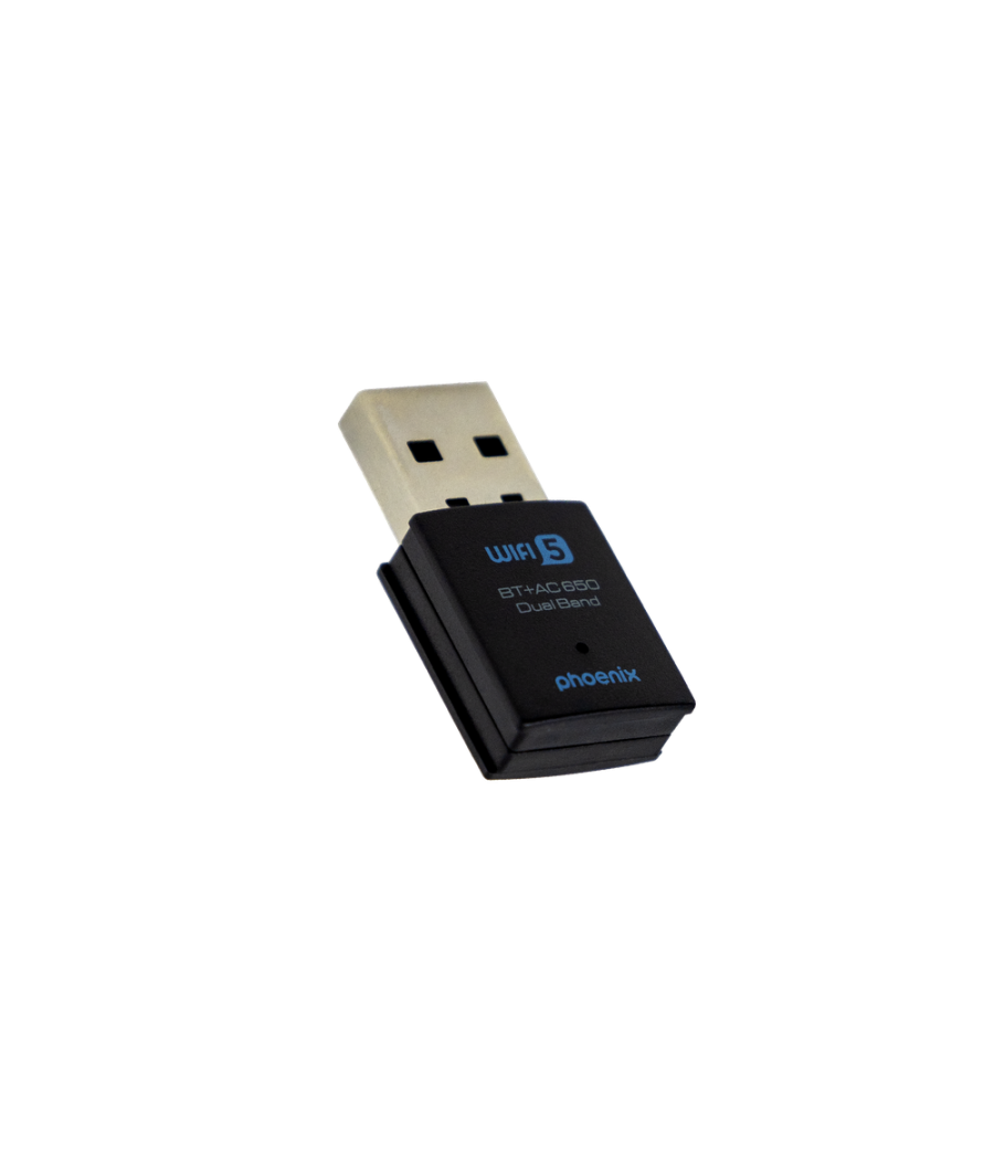 Nano adaptador phoenix receptor de red wifi bluetooth 2 en 1 650mbps dual band