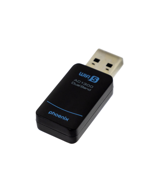 Phoenix nano adaptador usb receptor red inalámbrico 1300mbps dual band