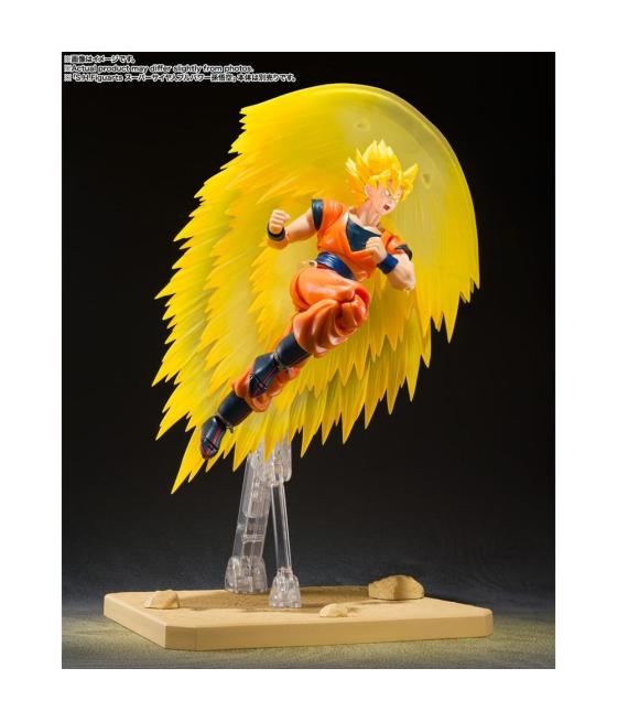 Figura tamashii nations sh figuarts dragon ball z super saiyan son goku's set teleport kamehameha 15cm