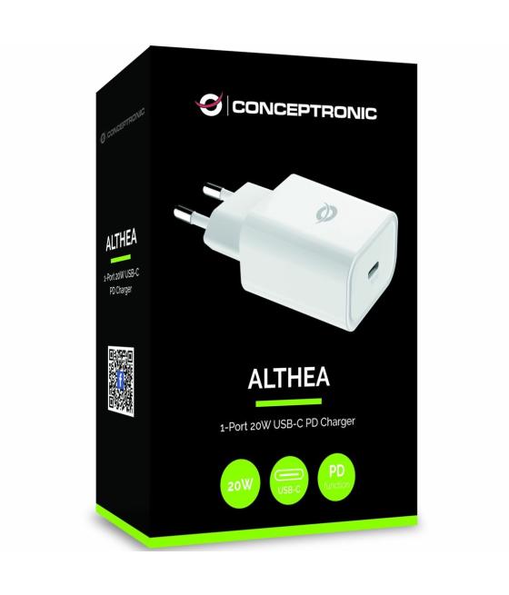 Cargador conceptronic pd 20w 1 x usb tipo c blanco